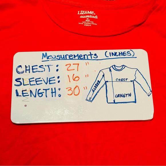 LIZ & ME CATHERINES Solid Color Blouse Pink ¾ Sleeve PLUS SIZE 26/28 T-Shirt - Picture 8 of 8